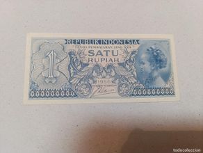 International Banknotes: Billete de Indonesia de 1 rupiah, año 1956, UNC